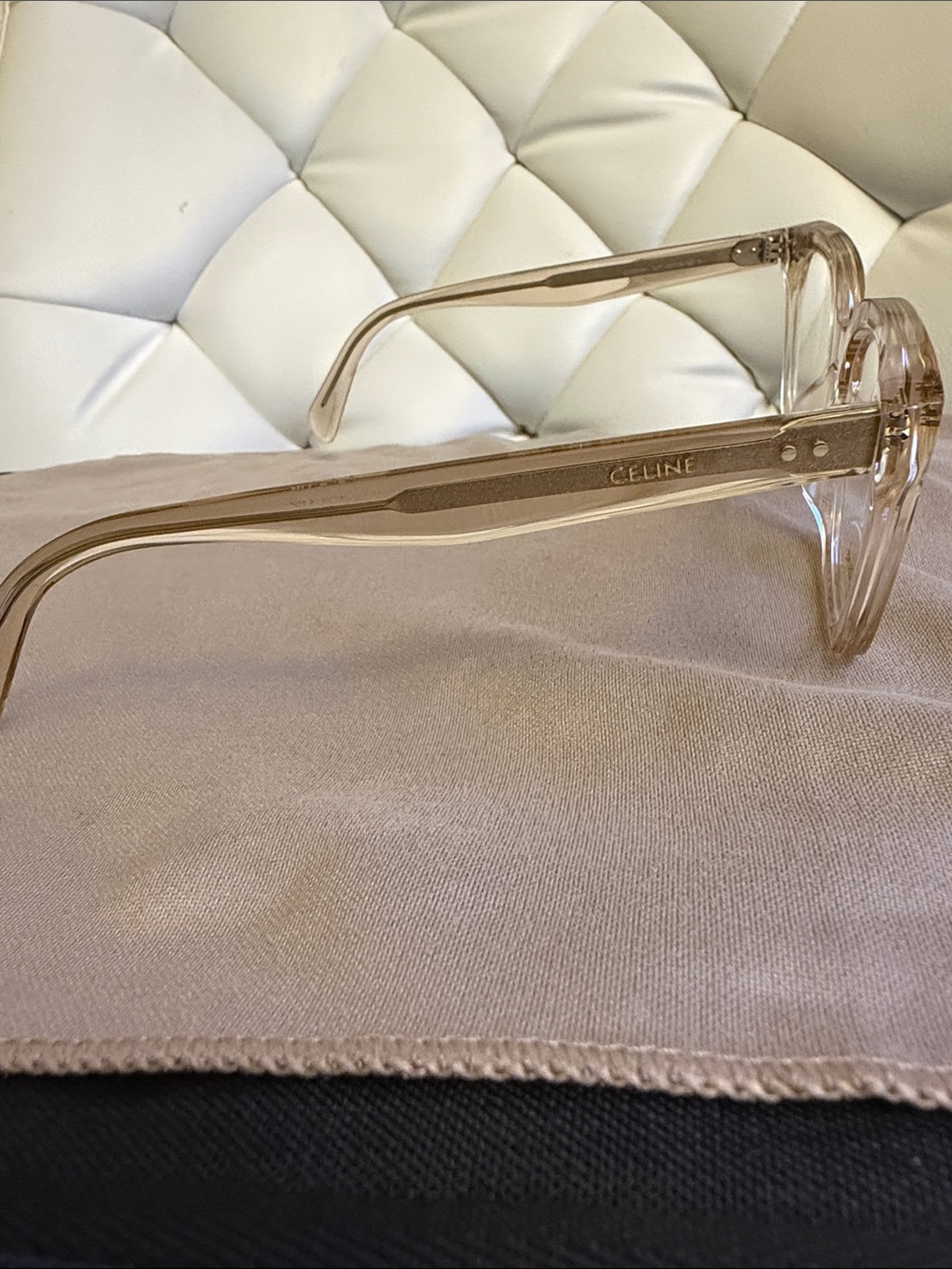 Celine Transparent Nude/Taupe Women's Sunglasses